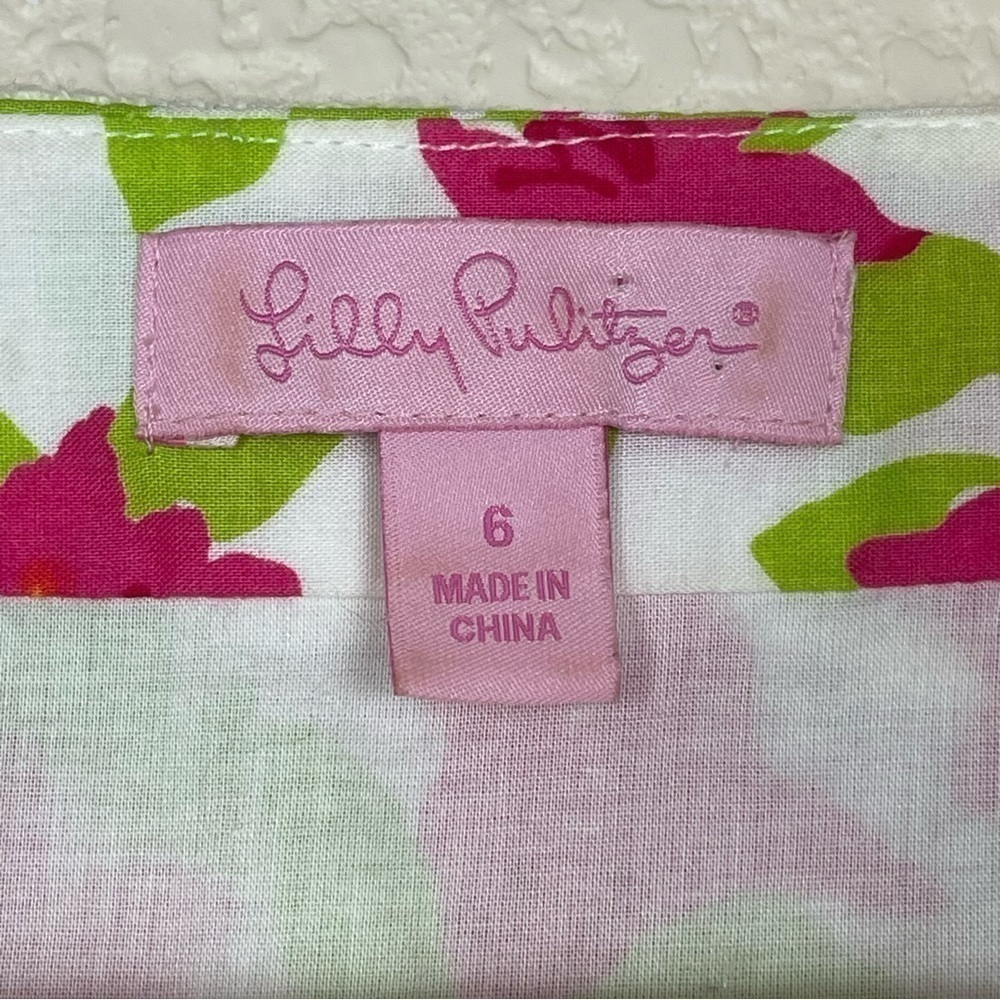 Lilly Pulitzer Falling For You Floral Multicolor Short Sleeve Dress Size 6 - Picture 9 of 12